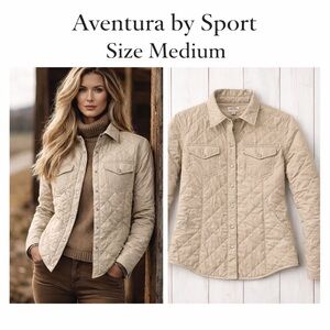 Aventura by Sport Quilted Padded Shirt Jacket Shacket Women’s Medium
